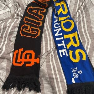 Scarf 2 sided sf giants and warriors